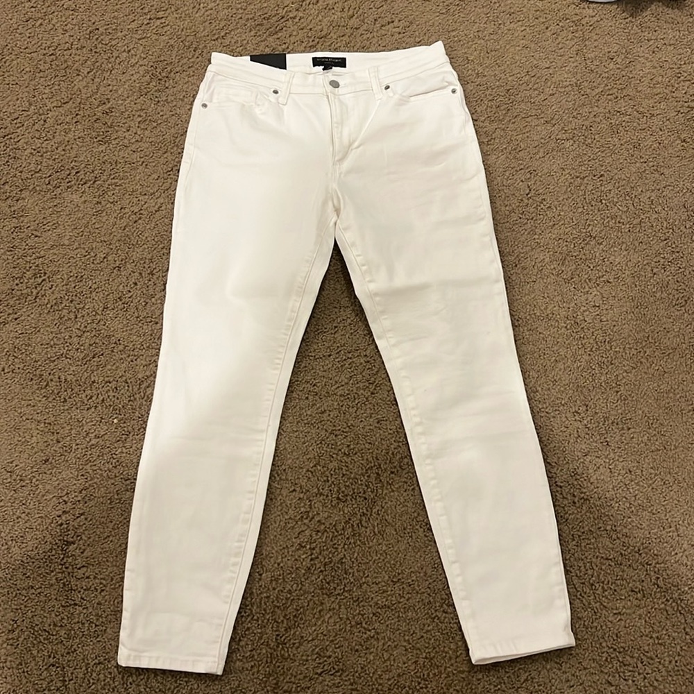 Banana Republic winter white ankle jeans.